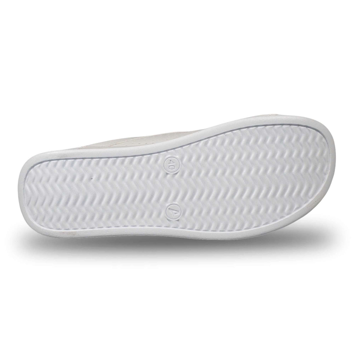 Heel and back view of bunny design leather clog slippers in style 2 with an Air Clogx sole