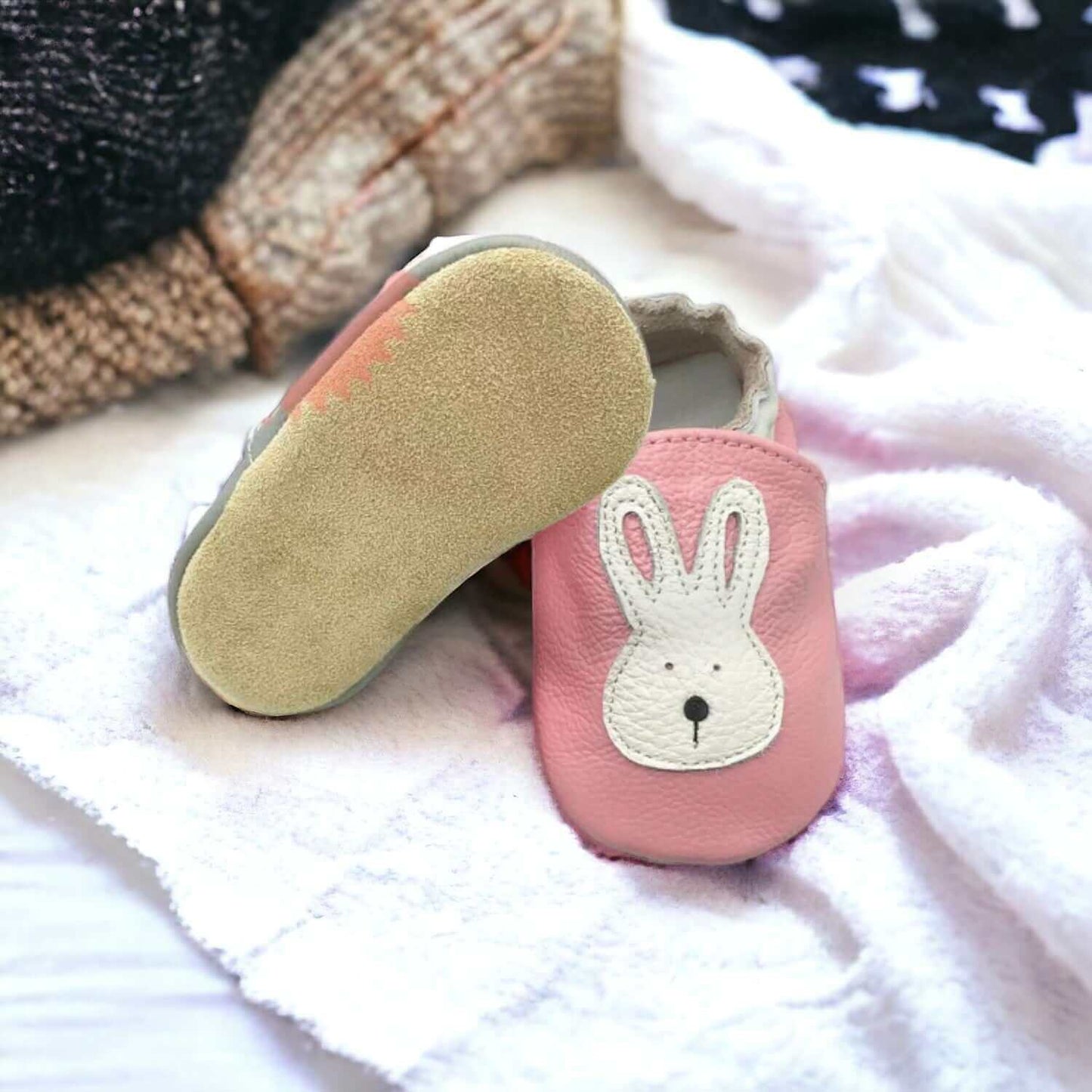 Bunny Baby Shoes Genuine Leather Booties