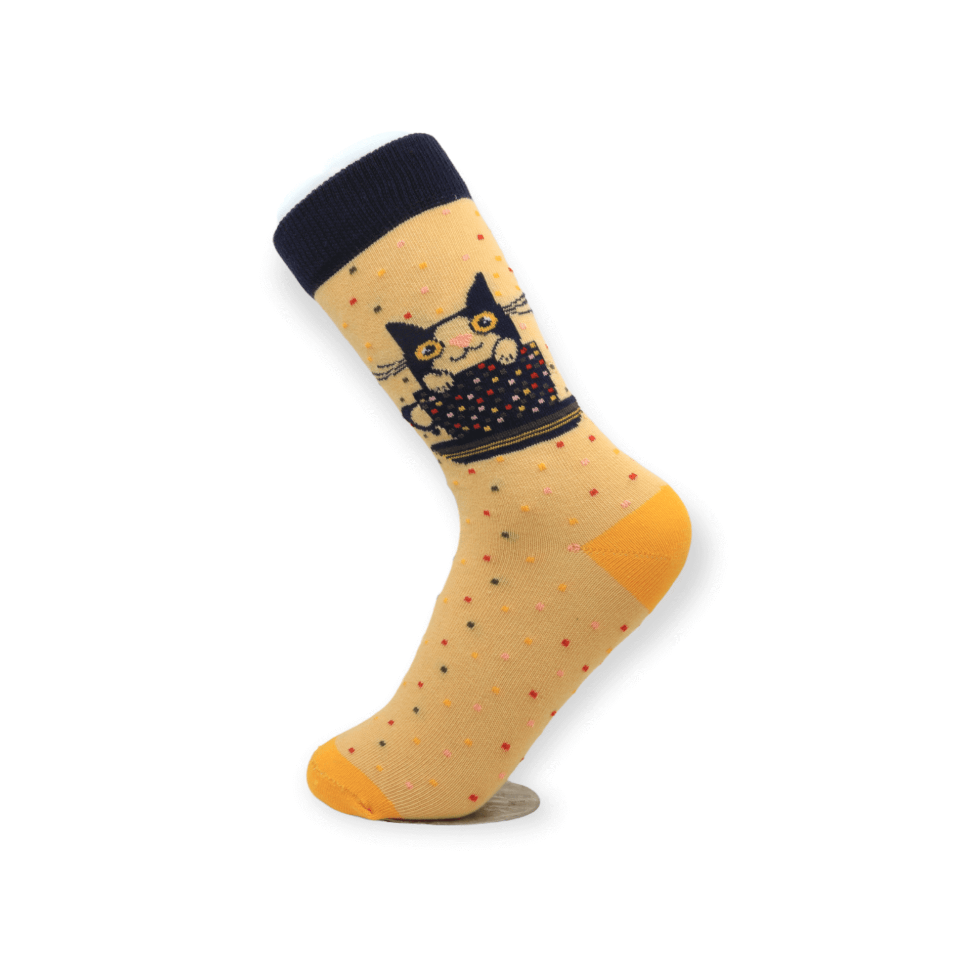  Fox, Cat In The Cup, 3 Cats Box Set Unisex Casual Cotton Socks Footwear