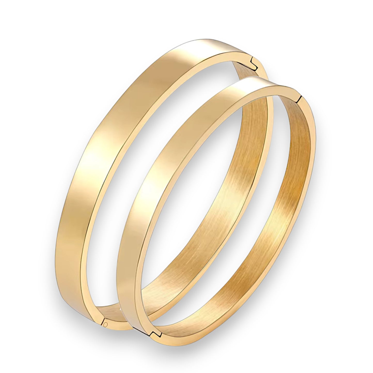 Minimalist Gold-Tone Stainless Steel Bracelet