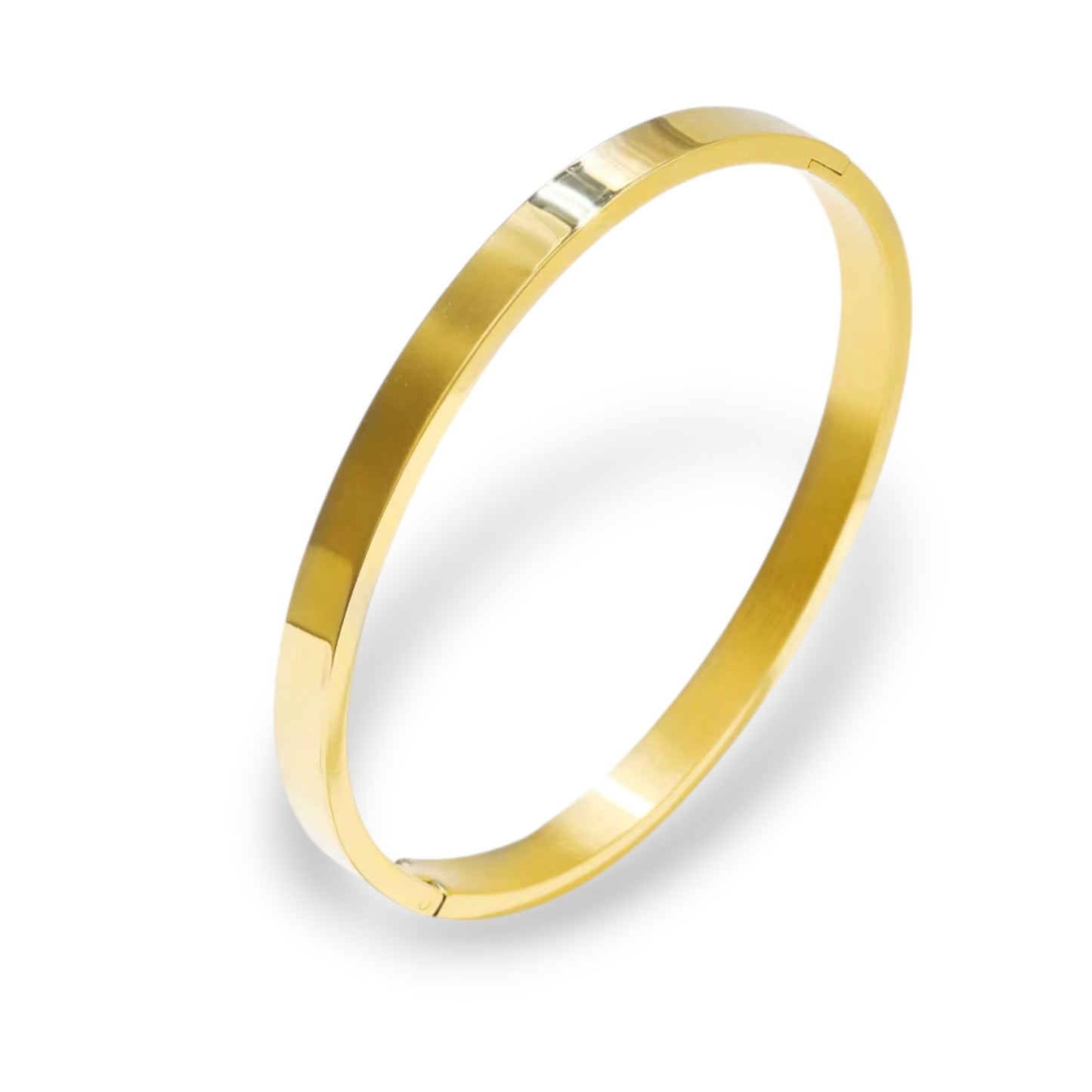 Minimalist Gold-Tone Stainless Steel Bracelet