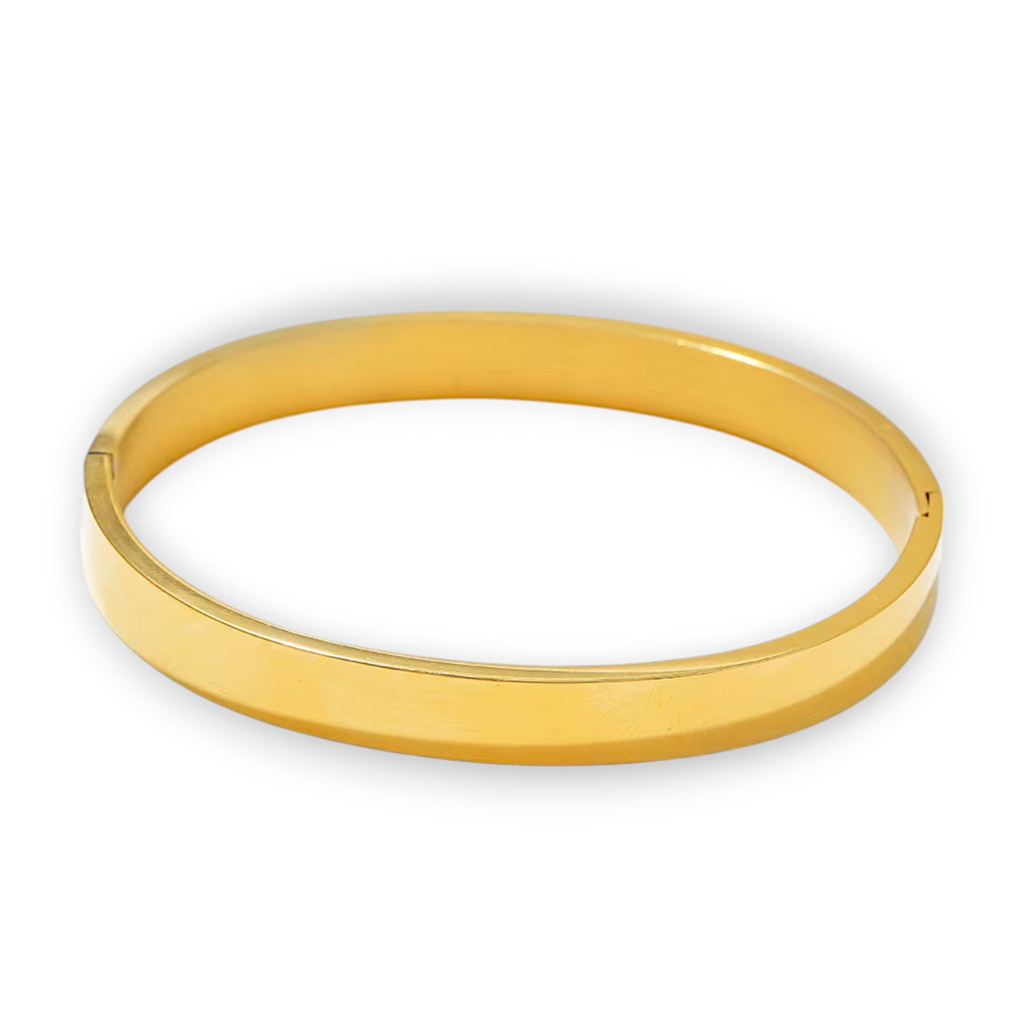 Minimalist Gold-Tone Stainless Steel Bracelet