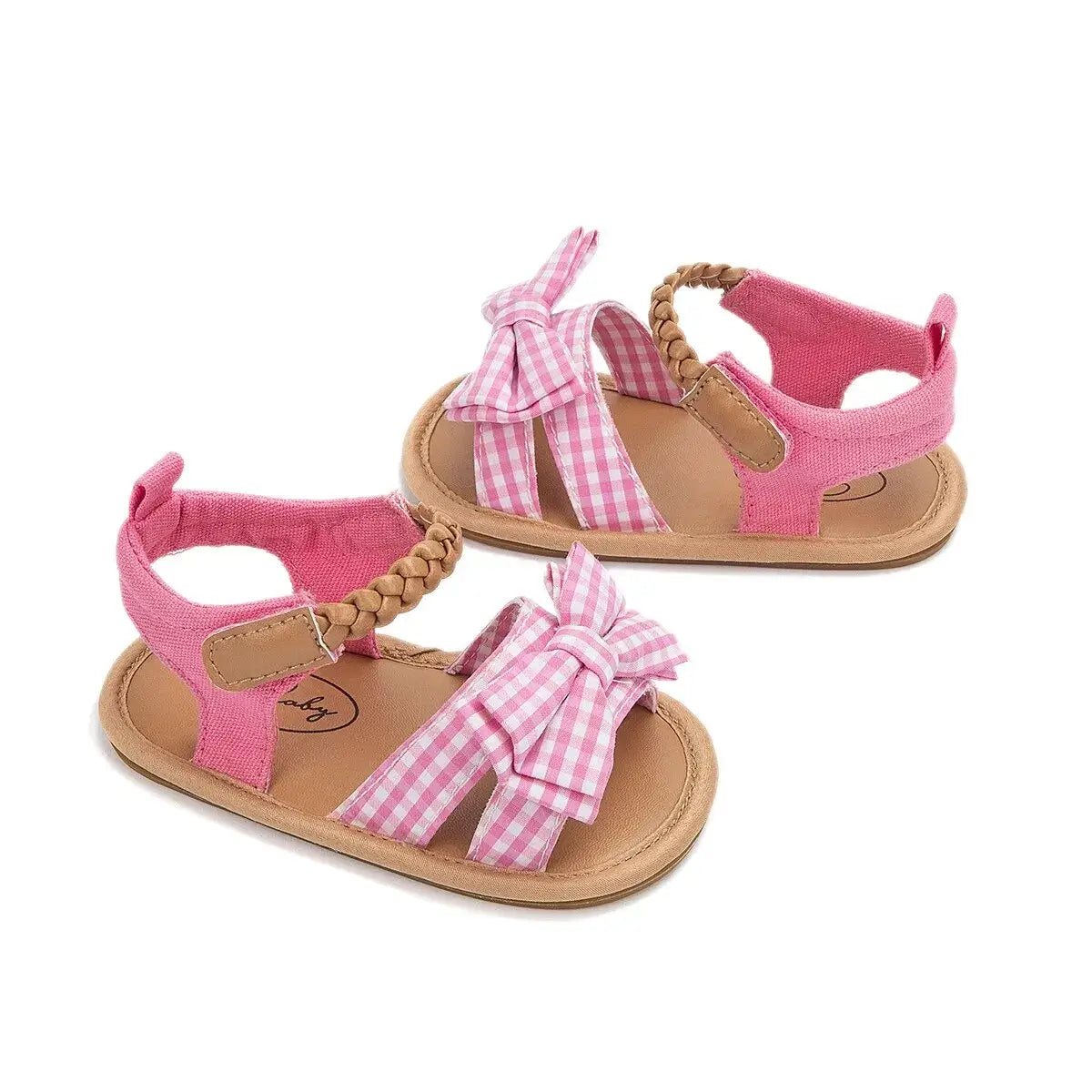 pink bow Baby girl shoes first steps