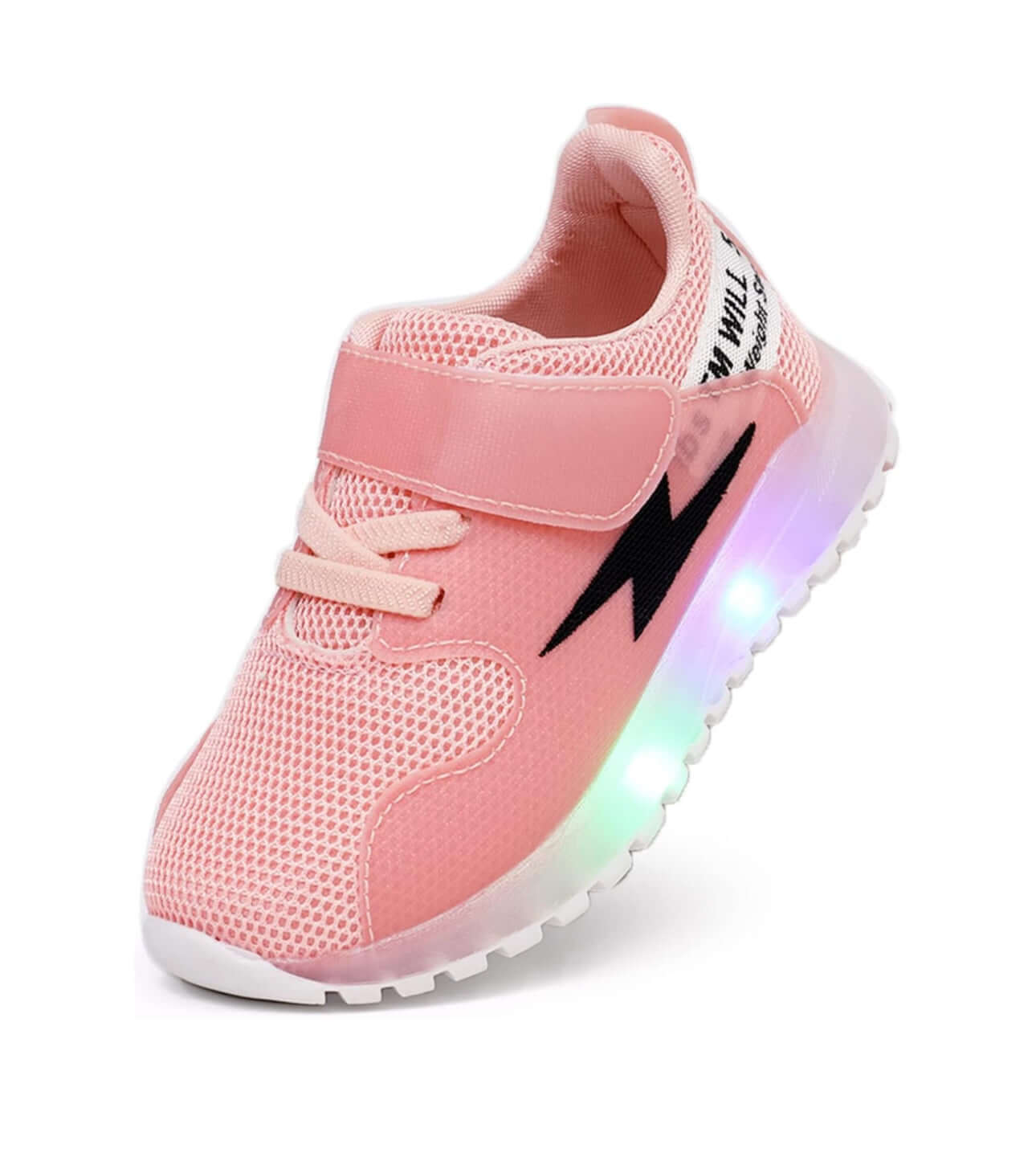 Pink Kid Tennis LED Sneakers