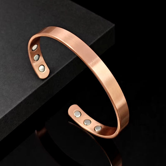 Plain Copper Slim Cuff Adjustable Bracelet