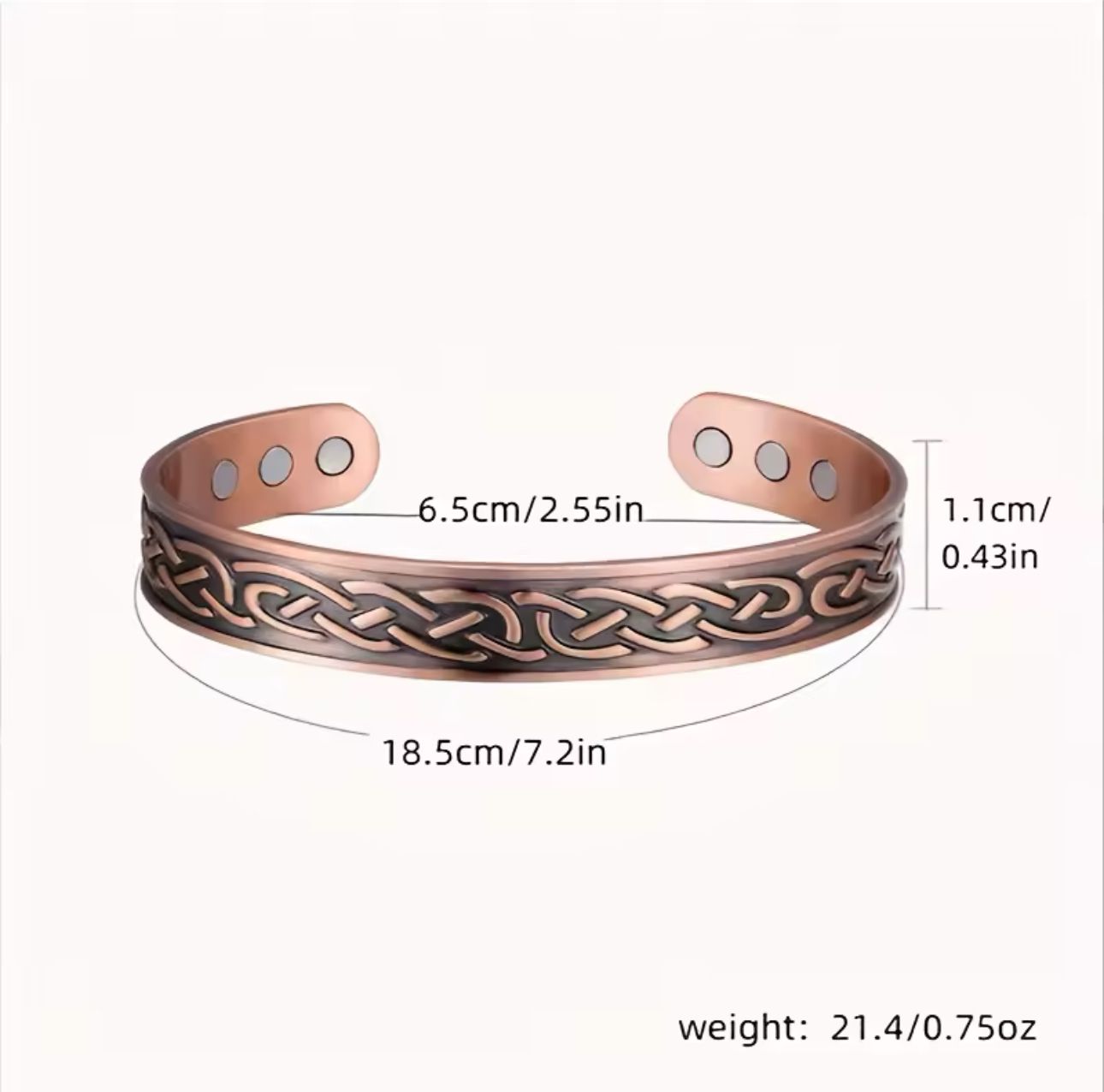 Celtic Copper Magnetic Therapy Bracelet for Style & Wellness