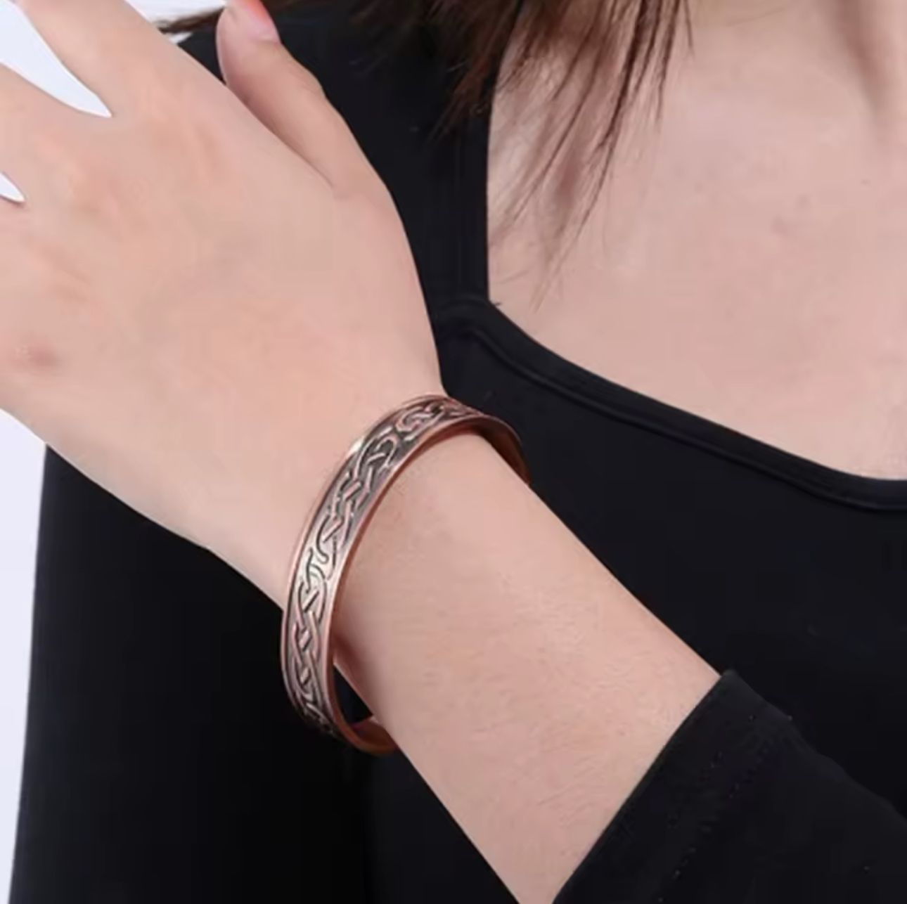 Celtic Copper Magnetic Therapy Bracelet for Style & Wellness