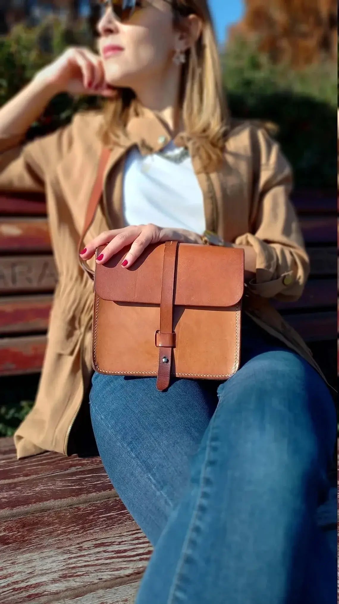 Tan Leather Fanny Pack 01