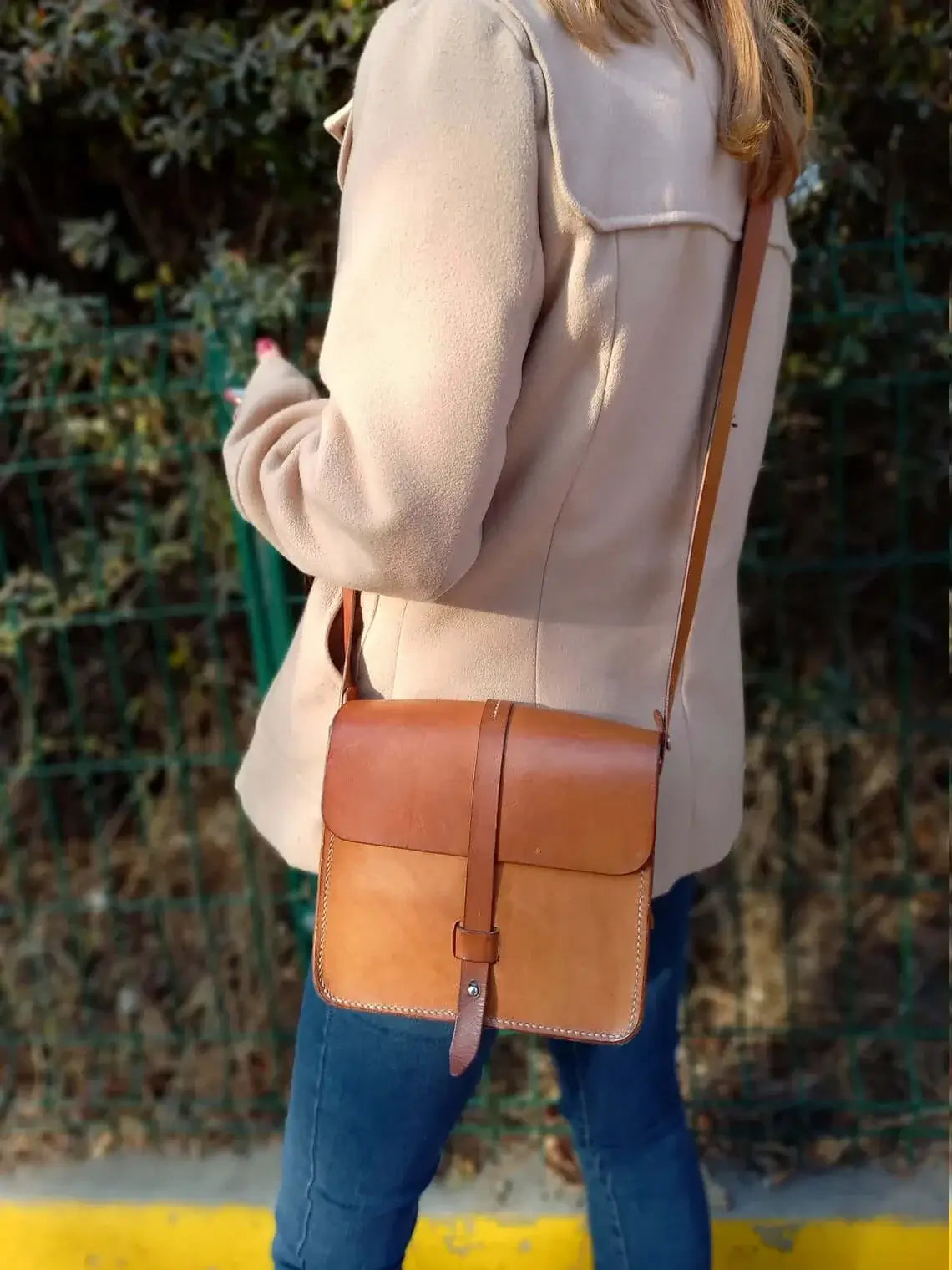 Tan Leather Fanny Pack 01