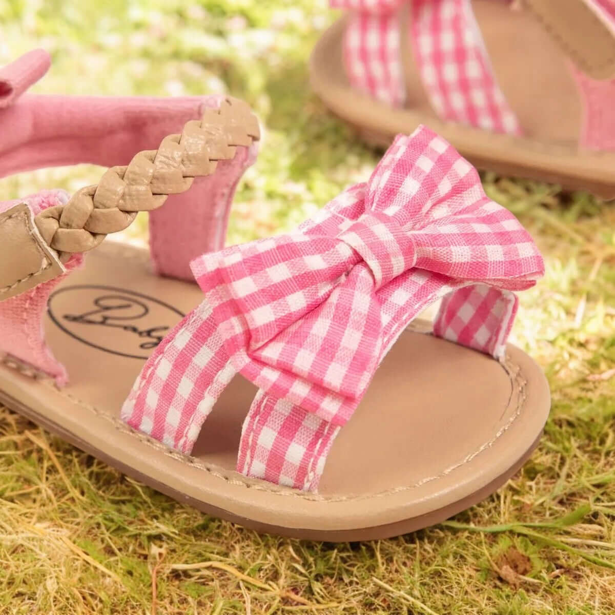 pink bow Baby girl shoes first steps